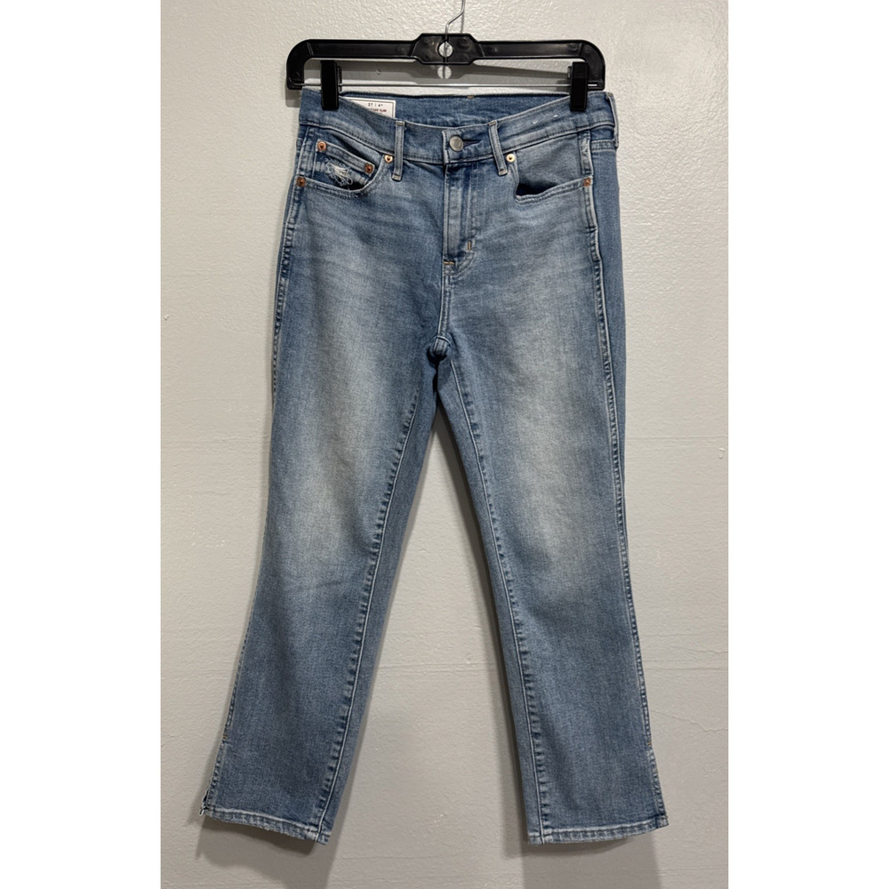 Gap Jeans Mid Rise Vintage Slim Stretch Blue Denim Womens 27/4P Petite